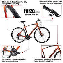 Tommaso Forza Shimano Tourney Hybrid Disc Brake Fitness Bike Orange - Extra Large