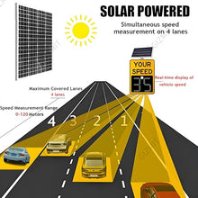 GIZMIT Solar Radar Speed Sign, Aluminum Radar Speed Display Detector, 2 Digital Speed Detector, Applicable to Highways, Industrial Park 50 * 70-White