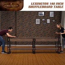 Barrington Billiards 9' Lexington Shuffleboard Table Scratch-Resistant Wood Grain/Black