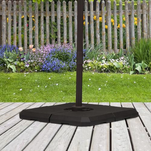 OROTLECT 4-Piece Heavy Duty Cantilever Offset Umbrella Stand Base Weight, 264 Lb. Capacity, Easy To Fill With Water Or Sand