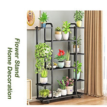 Plant Stand With Wheels | Indoor Outdoor Plant Shelves | Tiered Plant Shelf For Multiple Plants | Metal Plant Holder Multi-Tier Planter Pot Holder Flower Stand
