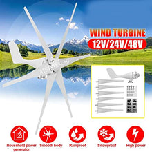 FEICHANGHAO 4000W Vertical Wind Turbine Generator,12V 24V 48V Wind Power Generator with MPPT Controller for Home Or Camping(White),48v