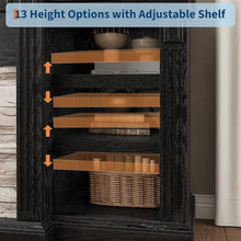 Homhougo Fireplace TV Stand for 80", Farmhouse Wood Entertainment Center