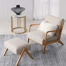 IIPOSAQQ Single Rocking Chair Smooth Rocking Motion Solid Wood Handrail Single Furniture Lounge Chair with Footrest Suitable for Terrace Living Room