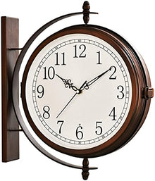 Outdoor Garden Wall Clock Wall Hanging Simple Metal Report Punctually for Garden Home Décor Wall Decoration