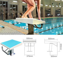 CSGDOQY Heavy Duty 304 Stainless Steel Diving Platform - Non-Slip 15° Inclined Professional Diving Board,Supports Up to 600lbs(Blue and White)
