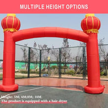 Inflatable Arch Red with Blower Inflatable Arch Lantern Outdoor Decorations for Outdoor Events and Commerce Advertising(10M)