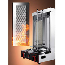 WKNHHL Grill Machine 3000W Electric/Gas, 360° Rotating Vertical Broiler Barbecue Oven - Smokeless Turkey Doner Kebab Machine,Silver-Gas
