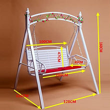 KYTGFH Large Outdoor Porch Swing Garden Patio Swing Chair Outdoor Patio Swing Chair,Princess Swing Bed Backyard Furniture Lazy Daze Hammocks Swing Bench Outdoor Porch Garden(Black)