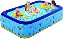 MQELHKCYSGX Portable Inflatable Swimming Pool, Family, Adult, Infant and Toddler Center, for Outdoor Garden use, 180×140×60 cm, Blue