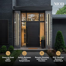 MOD LIGHTING Haylen Sensor | Waterproof Outdoor Wall Light with Dawn-to-Dusk Sensor, Remote Control for Colour Temperature 3000K-6000K & Brightness, Long Patio Lights, Exterior Sconce, 1-Pack (79")