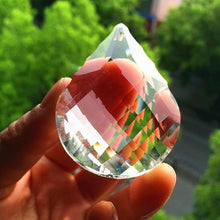 90pcs/lot 63mm Clear Crystal Pear Shape Glass Chandelier Parts Suncatcher Decorative Accessories