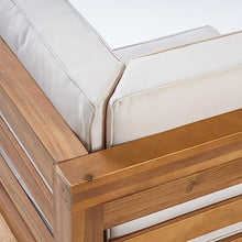 Christopher Knight Home Oana Love Seats Teak + Beige