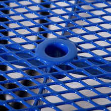 Neojoyoenix Square Outdoor Steel Picnic Table 46" Blue,with Umbrella Pole
