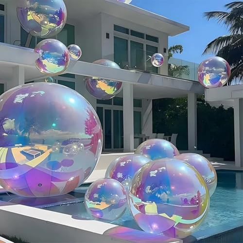 EJIA Inflatable Mirror Ball 6pcs Colorful Giant Disco Balls for Party & Event Decoration