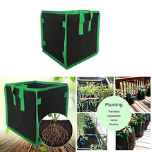 2pcs Square Potato Grow Bag Nursery Tomato Plant DIY Potato Planting Bucket Felt Grow Flower Fabric Grow Pot Non-Woven Seedling Bag (Size : 7 Gallon) (3 Gallon)