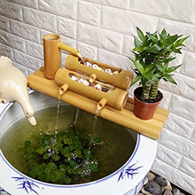 GenSDH Bamboo Water Fountain with Pump, Garden Water Features Decor Kit, Feng Shui Zen Fountains, for Patio Garden Pond Fish Tanks, 70Cm,70cm