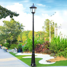CUTPOIY High Pole Lighting with Frosted Glass Outdoor Street Fence Lamp European Post Light for Garden Yard Patio Pathway (Black-108.27″)