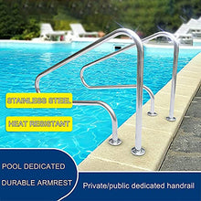 Pool Handrail Pool Hand Rail 2Pcs Easy Mount Hand Grab Rail W/Swimming Pool Armrest Cover 304 Stainless Steel Handrail Railing | Height 35\U2018\U2018 (Thick:1.0Mm) (Thick:1.5Mm) ()