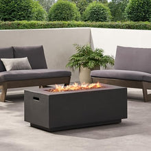 Merax 40 Inches 40,000 BTU Rectangular MGO Propane Fire Pit, Dark Grey