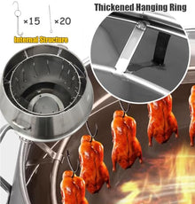 INTSUPERMAI Chicken Duck Roaster Grill Oven Cooker, LPG and Charcoal Replacement for Roast Turkey, Beijing Roast Duck 31.5 inch Stainless Steel Charcoal Roaster LPG Cooker