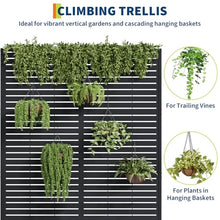 GarveeLife 2PCS Metal Planter Box with Trellis, 71"x47"x16" Raised Garden Bed for Climbing Plants, Vegetables, Vines, Privacy Planters for Patio with Drainage Holes, 15.7" Deep Planting Bed