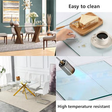 Rectangle Clear 0.3" Inch Thick Tempered Flat Edge Polished Eased Corners Glass Table Top, Rectangle Glass Table Top, for Dining Table, Coffee Table, Restaurant Table, Office Table ( Size : 100x60cm )