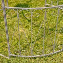 Zaer Ltd. Large Round Metal Garden Gazebo with 3 Entries and Side Walls Antique Bronze