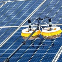 Lakenbroade Telescopic Rod PV Panel Wash Cleaning Machine, Double Head Solar Panel Cleaning Equipment Solar Cleaner Robot,Solar Panel Cleaner,Electric Water Fed Pole Kit,GPBB7.5M