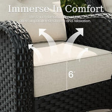 Aeeiua 5 Piece Patio Furniture Set with Fire Pit Table