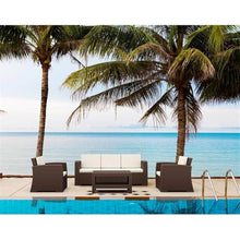 Compamia Monaco Outdoor Sofa in Brown with Cushion, Commercial Grade