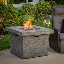Christopher Knight Home Dakota Magnesium Oxide Square Gas Fire Pit, Grey