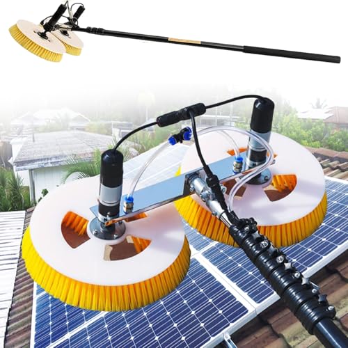 Sunseota Photovoltaic Panel Cleaning Machine with Water Pump, Electric Pool Cleaning Brush w/Adjustable Brush Head, Extendable Window Cleaning Pole Cleaner Kit, Photovoltaic Mainselectricity-7.5M