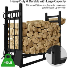 IEDFHJU Firewood Rack Large 30.7in Wrought Iron Firewood Rack