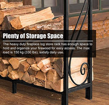 Katzowen Indoor Outdoor Log Storage Rack Holder Heavy Duty Rectangle