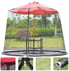 Outdoor Garden Umbrella Your Parasol into a Gazebo Garden Mosquito Cover Net Patio Umbrella Screen with Zipper Doorols for Indoor and Outdoor, Camping (Color : Black, Size : 275 X (Black 335 X 230cm
