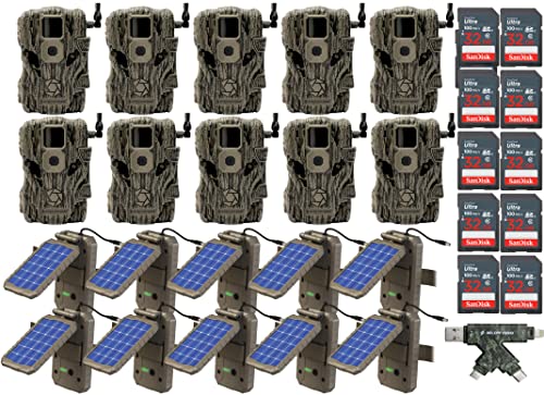 Stealth Cam Fusion X 26MP Wireless Hunting Trail Camera Bundle with Solar Power Panel & 32GB Memory Card