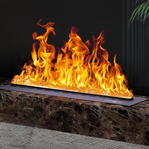 XYWGBMS 3D Water Vapor Decorative Fireplace 3D Water Vapor Fireplace, Atomizing Fireplaces with Like Smoke & Flame Vapour Flame, 7 Colors and Flame Adjustment,for Bedroom,Office,Hotel,700mm