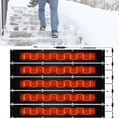Coal2ToalPW Premium Snow Melting Walkway Mat - Non-Slip Waterproof Electric Snow Removal Mats (3 Pcs, 25.4x120cm/10x48in)(40x60cmx5Pcs)