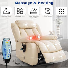 HTERWQEA Infinite Position Power Lift Recliner Chair with Heat and Massage