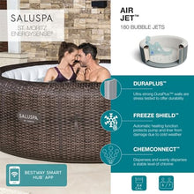 Bestway Coleman St Moritz AirJet Inflatable Hot Tub with EnergySense Cover & 4-Pack SaluSpa Non-Slip Spa Seat