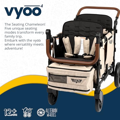 Keenz VYOO Stroller Wagon with Canopy Mocha