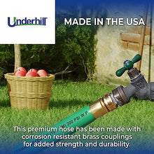 Underhill UltraMax Commercial Garden Water Hose 100 ft, Lightweight, Flexible, Anti-Kink, Non-Conductive, 800 psi, H75-100G, 3/4 Inch x 100 ft, Green