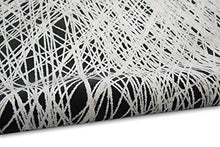 Calvin Klein Balian Area Rug 9' x 12' Modern Abstract Black/Silver