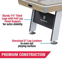 MD Sports 7' Hinsdale Air Powered Hockey Table with Pusher and Puck Set White/Gray