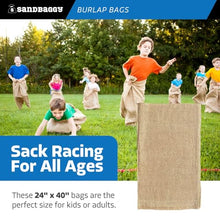 Sandbaggy - Large Burlap Bags 24" x 40" - Potato Sack Race Bags for Kids & Adults - Premium Quality Jute for Vegetables - Bad Weather/Frost Protection - Food Grade (Pack of 100)