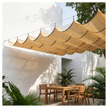 FENGZEQUAN Retractable Wave Sun Shade sail，Breathable Wave Awning，Pergola Shade Cover Retractable Canopy Outdoor Wave Sun Shade， for Patio Garden Backyard Deck Trellis(W1.1*L14m/W3.60*L45.93ft)