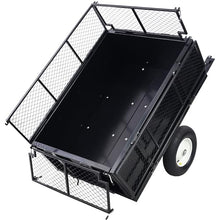 ATV Trailer Steel Dump Cart, 750lbs 22 Cubic Feet Utility Trailer Lawn Garden Trailer with Heavy Duty Tow Behind Carts and Removable Sides for Tractors, ATV, UTV, Lawn Mowers
