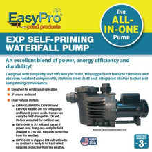 EasyPro EXP4000 Self-Priming External Pump, 4260 GPH. The All-In-One Pump