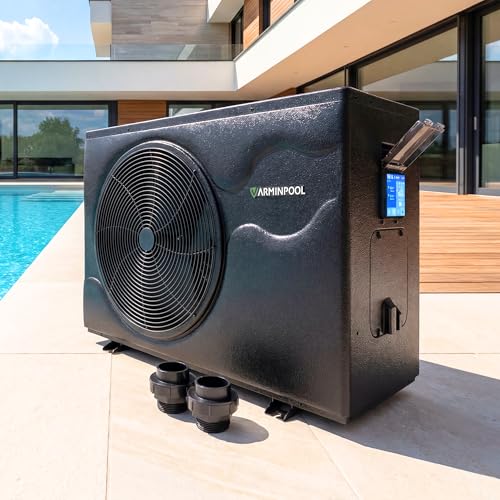VARMINPOOL Inverter 105000BTU Smart Pool Heat Pump, APP Control Electric Pool Heater for Above and In Ground Pools, Use for 31000 Gallons Home & Commercial Pools Heating & Cooling, 240V